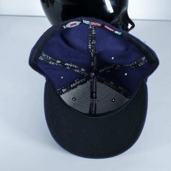 Colombus Blue Jackets New Era 59Fifty 5950 Fitted Hat Blue Size 8 1/8 NHL Hockey - Picture 5 of 6